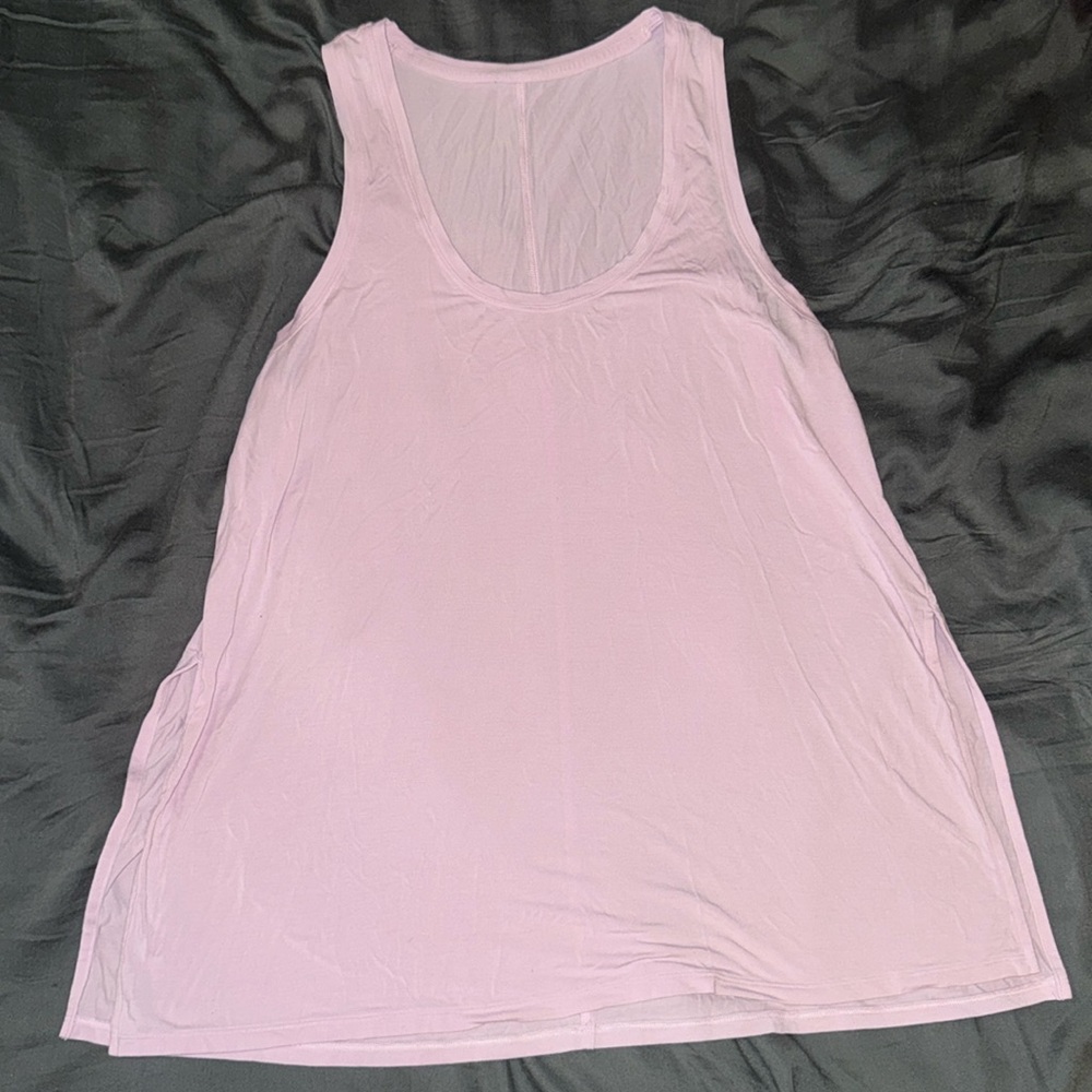 Lululemon womens soft pink tank top size Unknown please see measurements